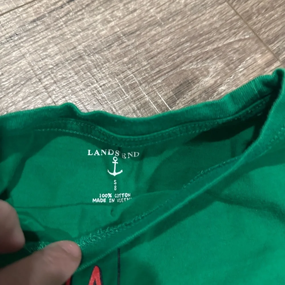 Lands End Tarantula Small 8 Long Sleeve in Green - Picture 2 of 4